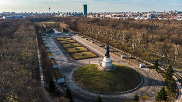 Berlin Soviet War Memorial aerial image