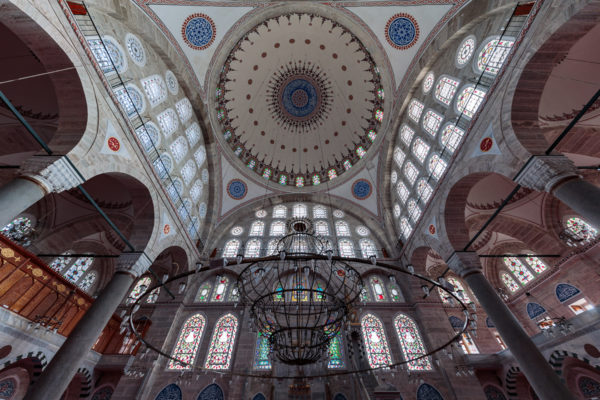 Cupola of Mihrimah Sultan Mosque (Mihrimah Fatih Camii) in Istanbul